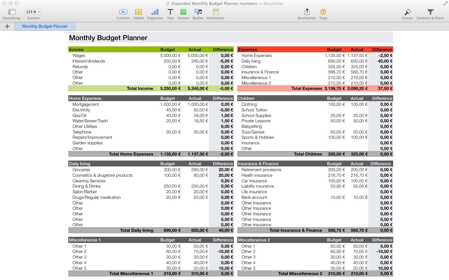 Spreadsheet For Mac